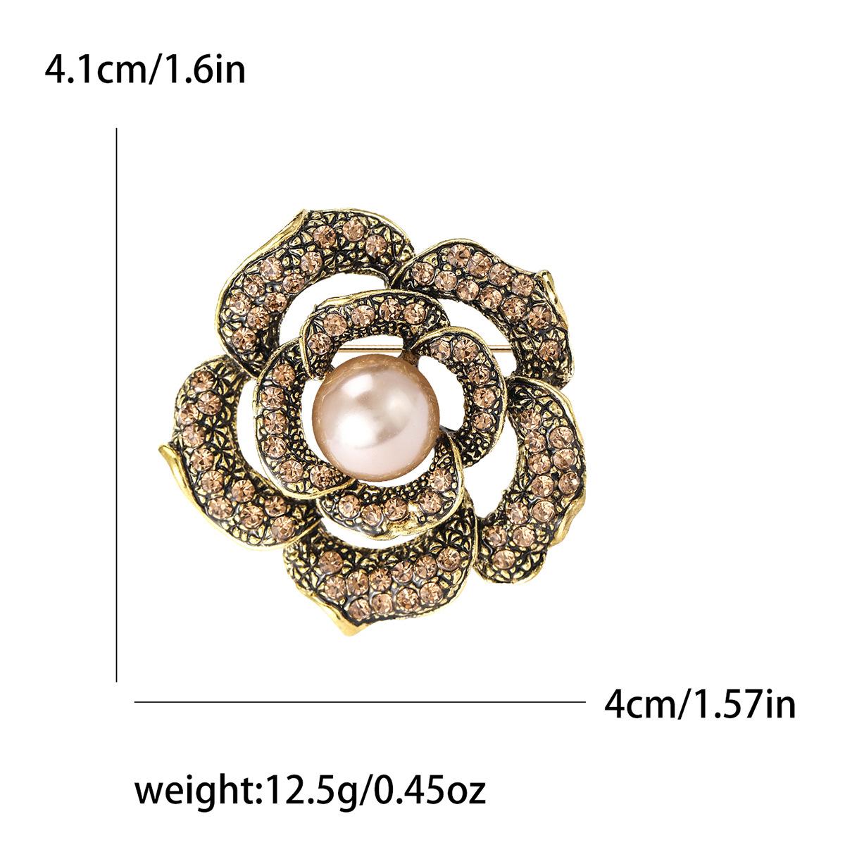 

Высококачественный сплав горный хрусталь брошь в виде розы модный универсальный женский костюм пальто корсаж ювелирные изделия