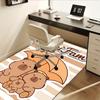 1pc Capibara Office Carpet Soft Polyester Entrance Carpet Washable Non Slip Machine Washable Indoor