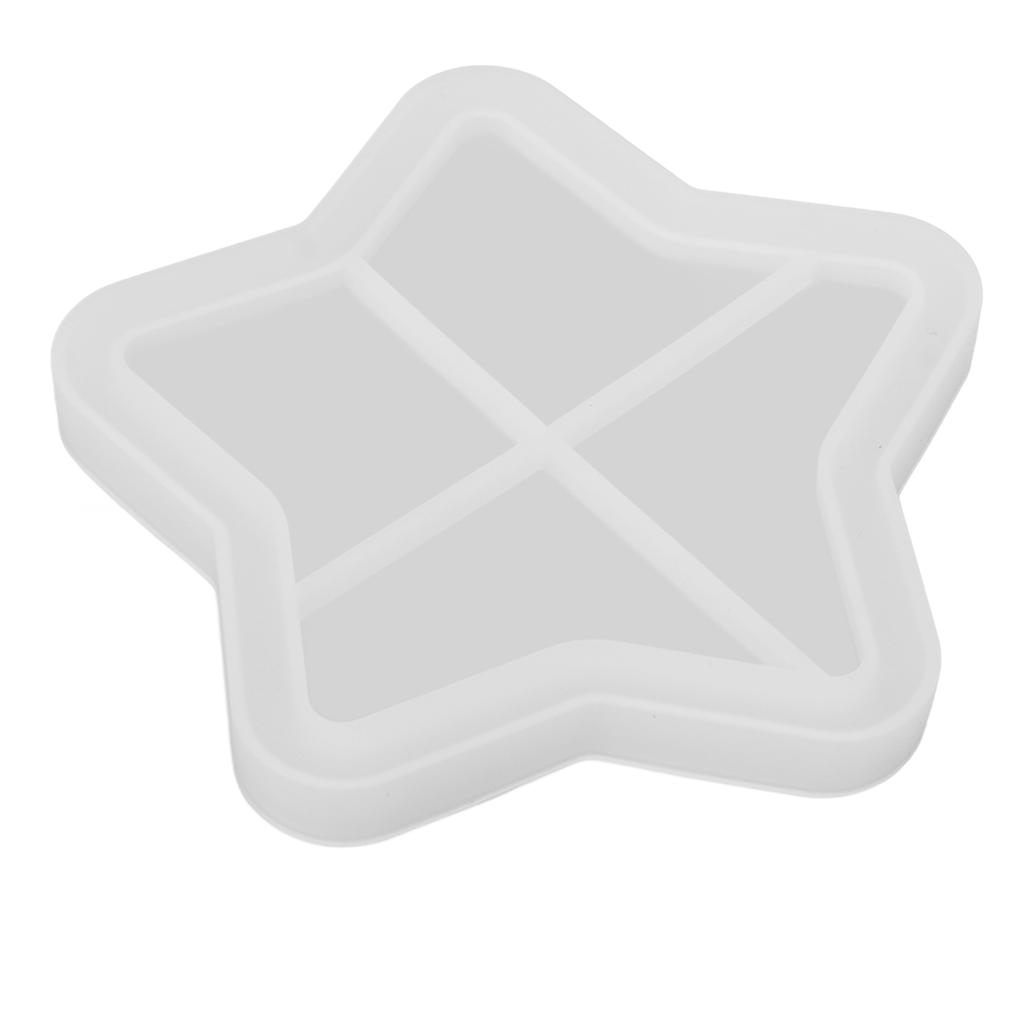 Star Resin Casting Mold Reusable Washable Flexible Smooth Thick Star Coaster Silicone Mold