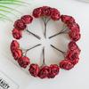 6Pcs Artificial Flowers Fake Silk Rose For Christmas Wreath Accessory Home Floral Arrangement Wedding Bridal Bouquet Decoration