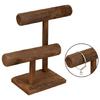 Robusto Supporto Espositore per Gioielli in Legno Elegante Supporto Espositore a T in Legno Organizzatori per Esporre Braccialetti e Orologi