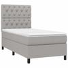 3141969 vidaXL Divan Bed with Mattress Light Grey 80x200 Cm Fabric