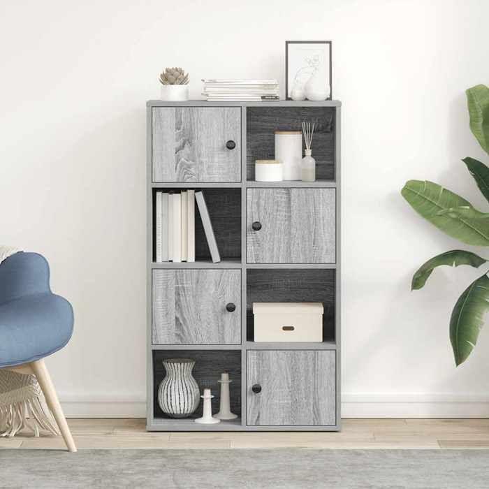 VidaXL Bibliothèque sonoma gris 60x24x101,5 cm bois d'ingénierie, étagère à livres, support de rangement, support à livres, 860396