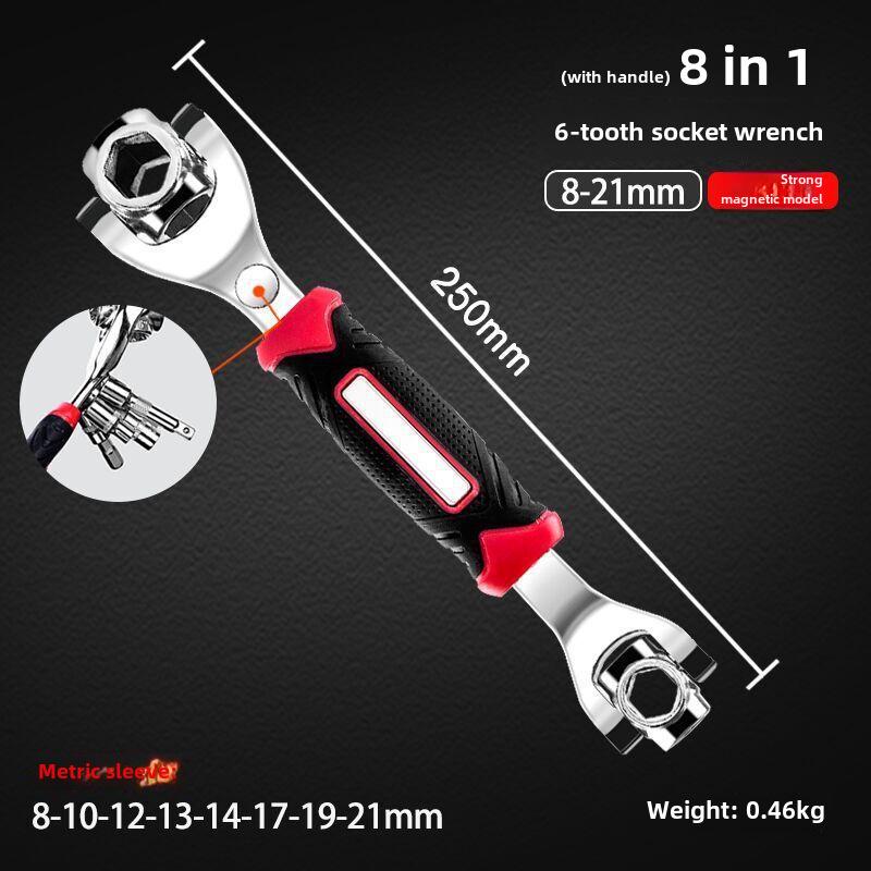 Multifunctional 52-in-1 Universal Socket Wrench with 360° Rotating Multi-Head