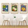 Modern Kitchen Decoration Mexican and Thai Cuisine Poster Taco Beijing Duck Cartoon Oil Painting Retro Bar