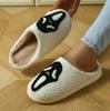 Fashion House Fuzzy Slipper Men Male Ghost Face Blue Evil Eye Home Shoes Plush Winter Warm Indoor Floor Non Slip Women Female Halloween