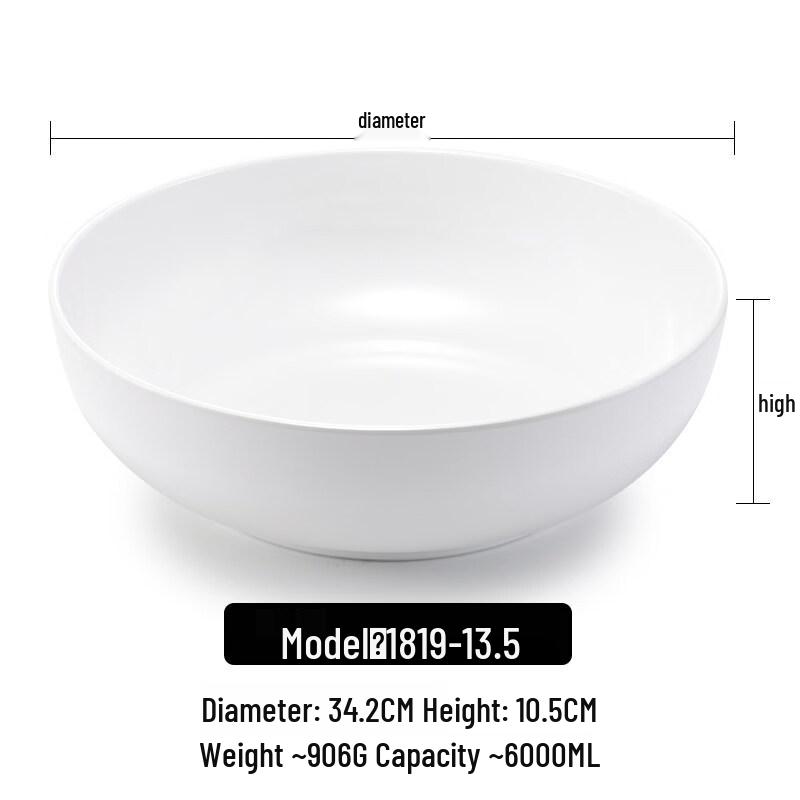 Yipan Melamine Imitation Porcelain Deep Soup Bowl