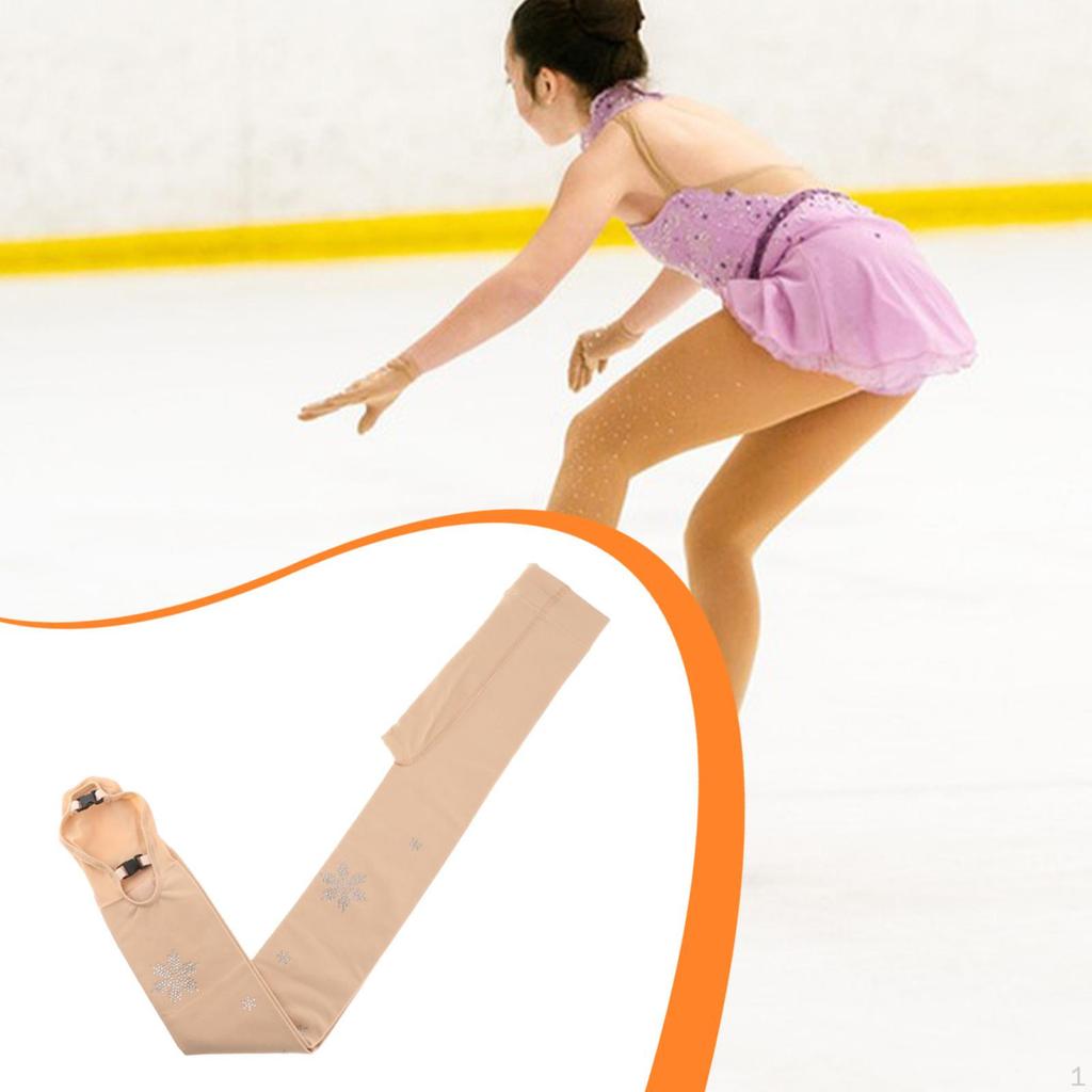 Figure Skating Tights Ice Skate Fleece Lined Soft Thickened Leggings Over The Boots for Stage