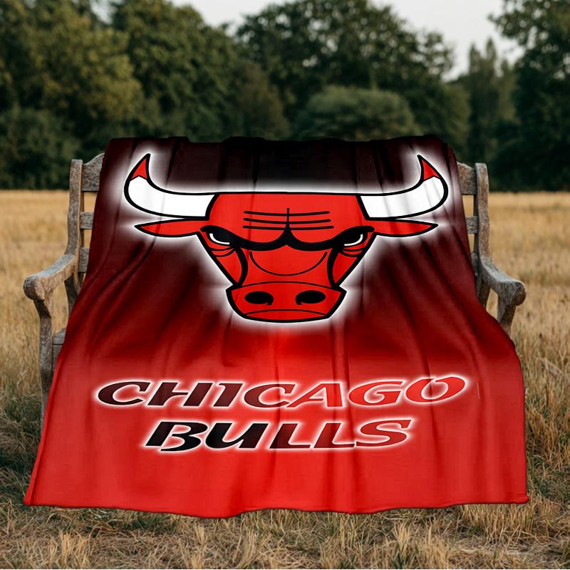 Red Bulls Basketball Blanket Flannel Throw for Sofa, Indoor, Camping, Living Room, Office, Chair, And Bed Soft Birthday Gift