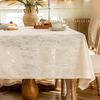 Jacquard Solid-Color Tablecloth Rectangular Embroidery Household Dining Table Tablecloths Dust-Proof Simple Tea Table Decoration