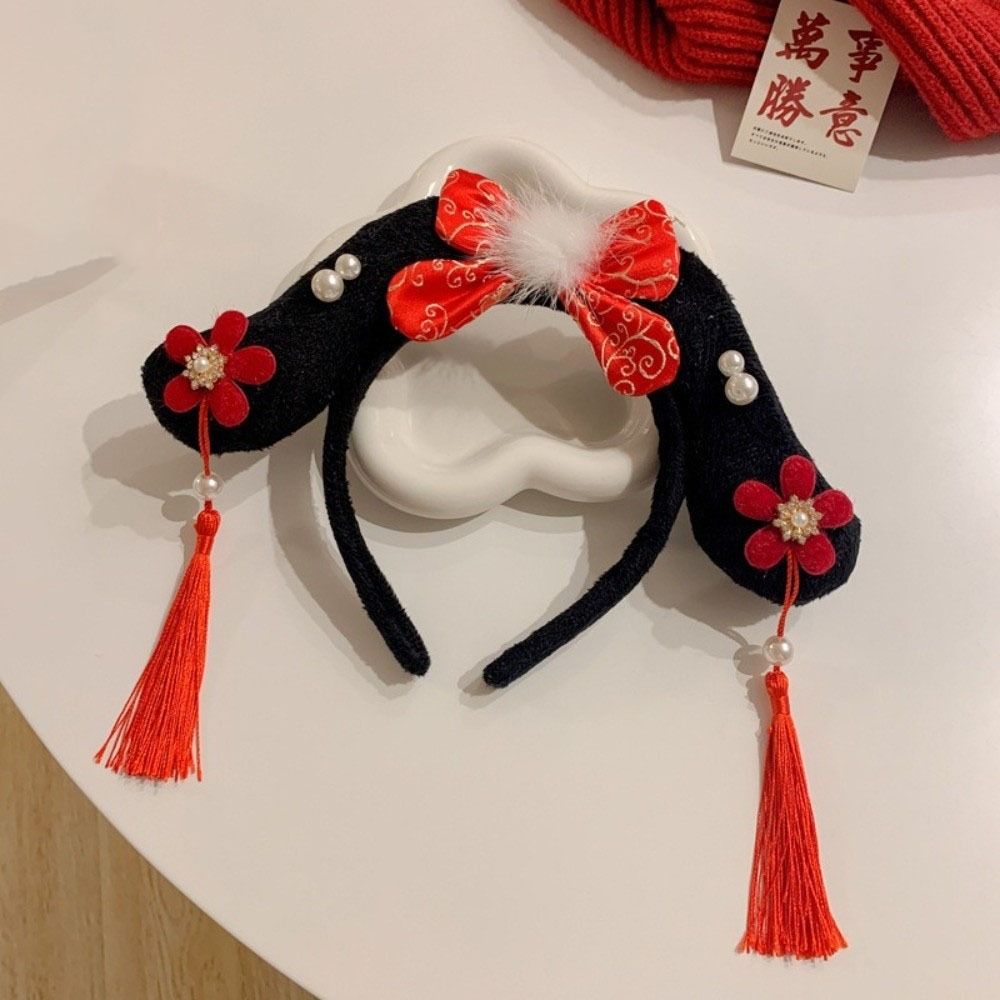 Flower Hanfu Headband Pearl Ancient Style Hair Hoop Classical Chinese Style Headwear  Princess
