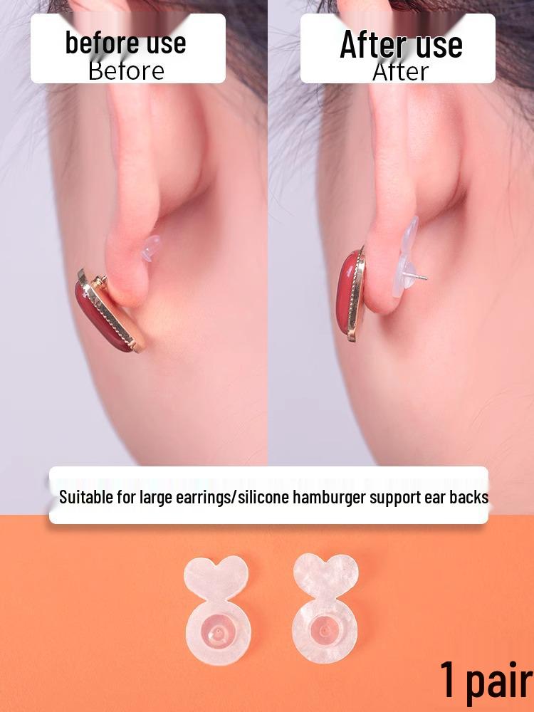 Silicone Anti-Drop Transparent Earplug for Large Pearl Earrings
