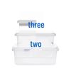 Wuhe Large Capacity Commercial Square Plastic Storage Box Set