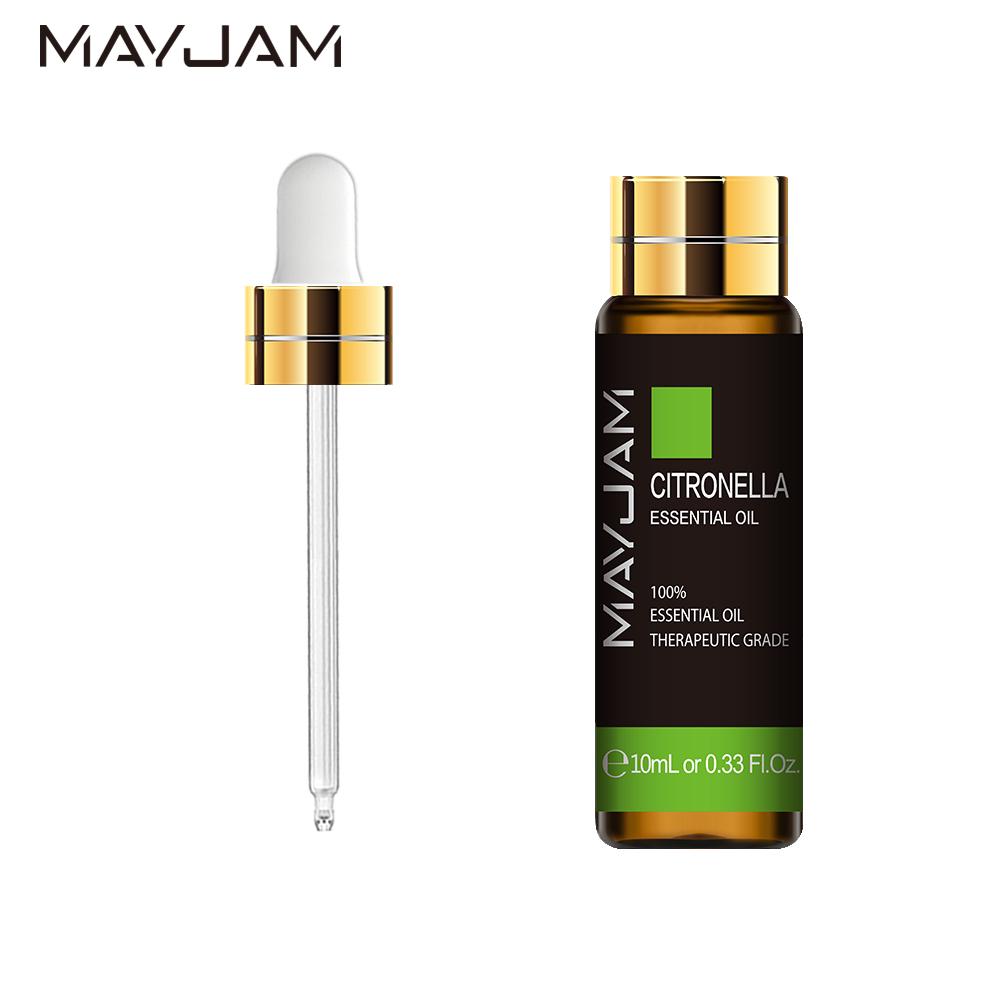 MAYJAM 10ml/30ml/100ml Citronella Pure Essential Oil Natural Aromatherapy Spa Body Massage Skin Care Purify the Air Bactericide