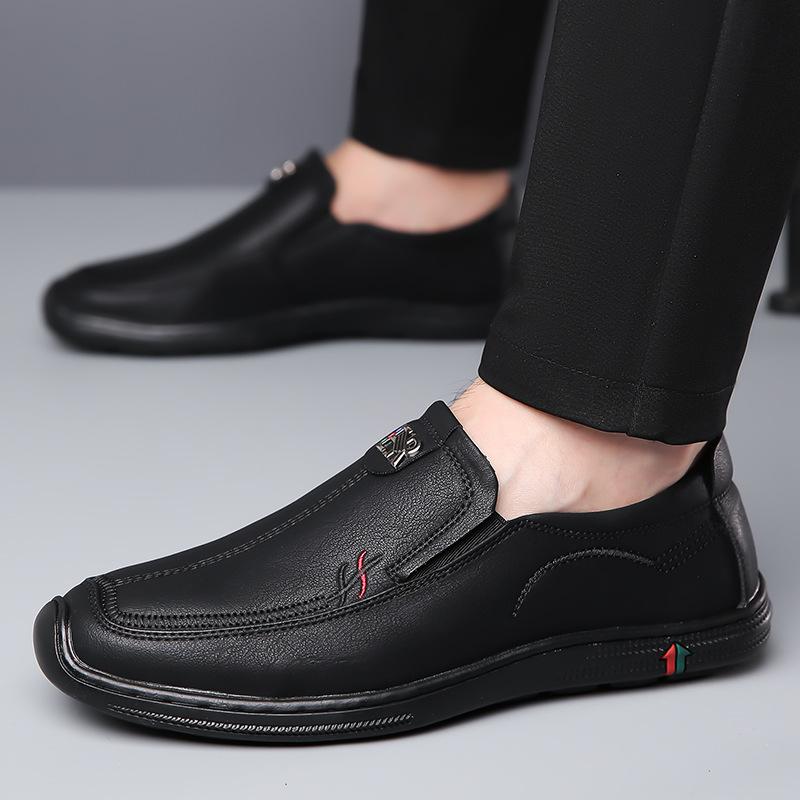 Fashion Fashion Casual Business Casual Men's Leather Shoes Spring Autumn New Designer Loafers Male Solid Color Designer Shoe Man
