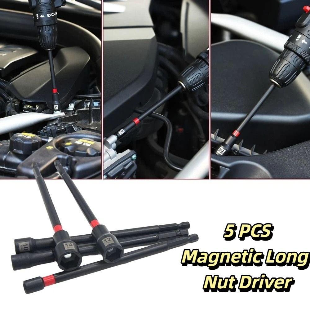 Magnetic Hex Nut Magnetic Screwdrivers Zinc Zinc Alloy Steel Construction Hexagon Socket Wrench  Tight Spaces