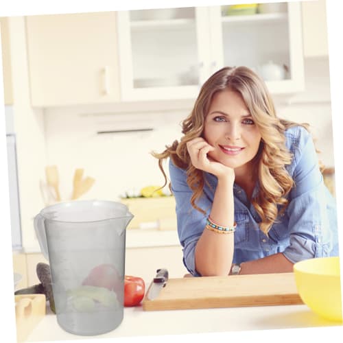 HEMOTON 5000ml Plastic Measuring Cup Set, Clear Measuring Jug with Nesting Stackable Spout and Handle for Baking, Cooking, Kitchen, and Lab Use