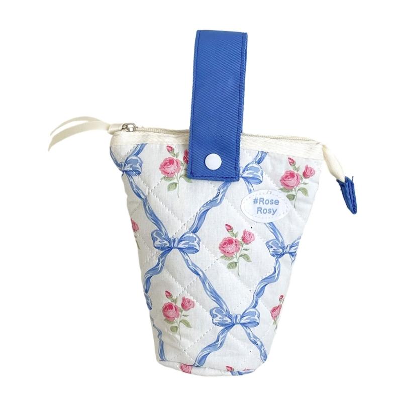 

Lovely Bows Bows Pencil Bag Aesthetic Pencil Case Pen Pouch Standing Pencil Pouch Pen Case School Office Supplies синій