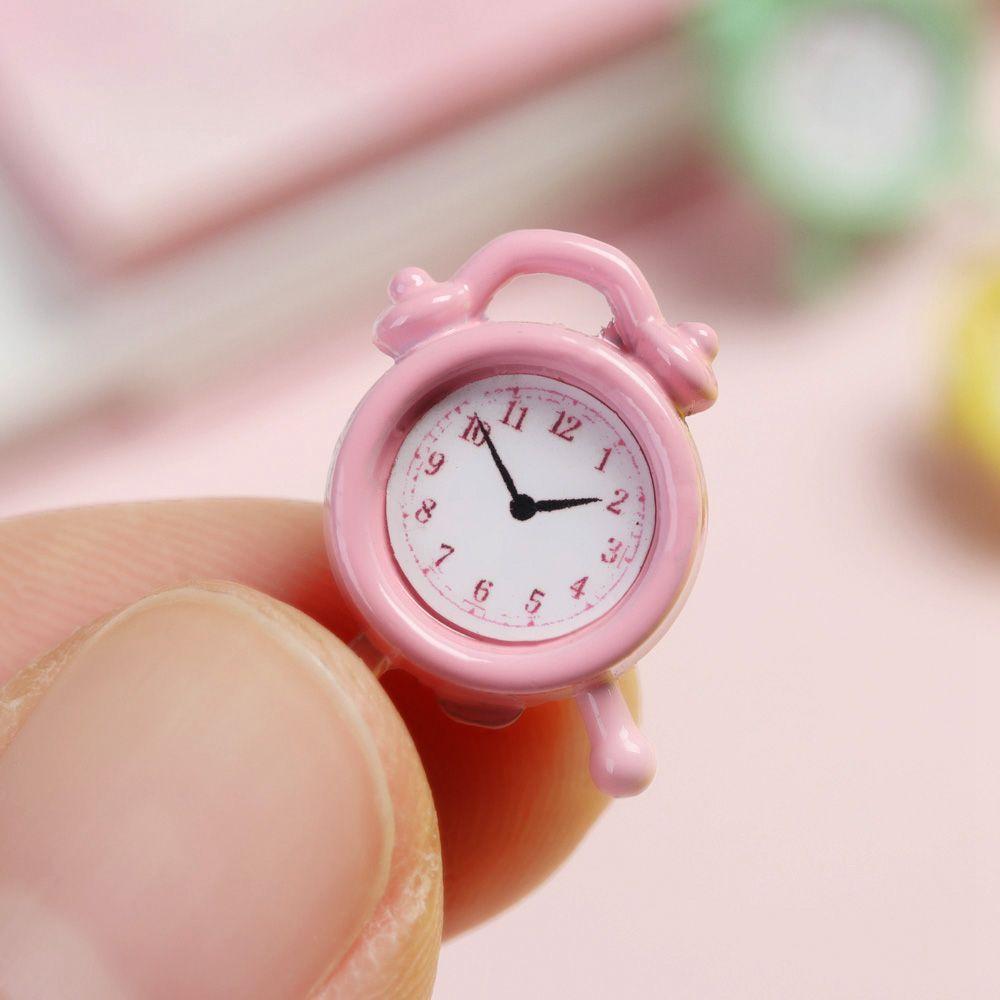 Kitchen Living Room Doll Clocks Alarm Clock Mini Home Decoration Dollhouse Miniature Toy