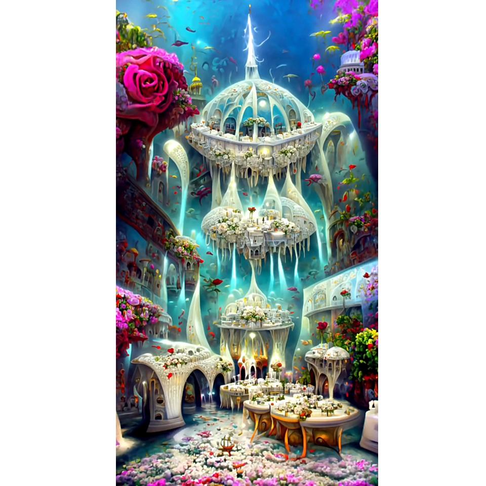 Diamond Painting 5D Fai Da Te: Orchidea E Farfalla Blu 60x60cm - Kit Completo Per Adulti E Bambini