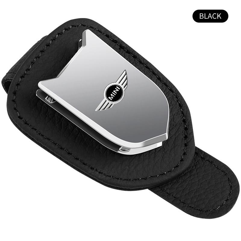 1pcs Car Sun Visor Glasses Box Sunglasses Clip Card Ticket Holder Stand For Mini Cooper R50 R52 R53 R55 R56 R60 R61 F54 F55 F56 F60 Clubman