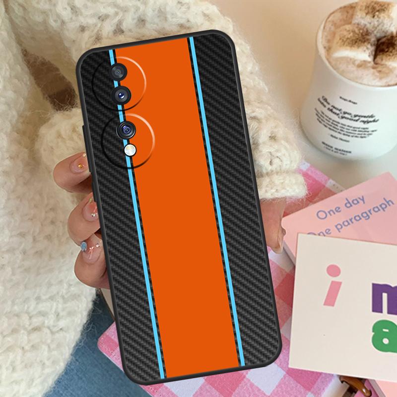 Car Carbon Fibre Pattern For Honor Magic 5 6 7 8 Pro Case For Honor 400 200 Lite 50 70 90 X8c X8b X9a X9b X9c X9d Win