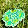 Friend To Frogs Amphibian and Toads Art Sticker, Cute Sticker, Laptop Decal, Frog Sticker
