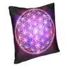 Glittrig Geometrisk Livets Blomma Kuddfodral 35x35 cm Helig Geometri Sammet Örngott för Bil Soffa Örngott