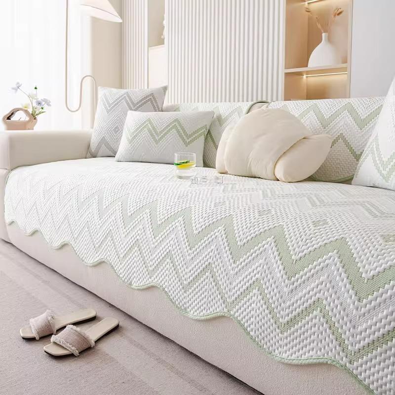 

2025 new popular light luxury cool sofa towel high sense summer non-slip sofa mat sofa cover cushion 70*70cm