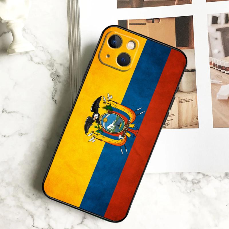 Ecuador Flag Phone Case For iPhone 15 16 14 Plus 13 12 Mini 11 Pro Max X XR XS Max 7 8 Back Cover