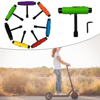 Attrezzi da Skate Tutto in Uno Portatili Attrezzo a T per Skateboard Accessorio con Chiave Allen a T e Chiave a Bussola con Testa di Tipo L Cacciavite