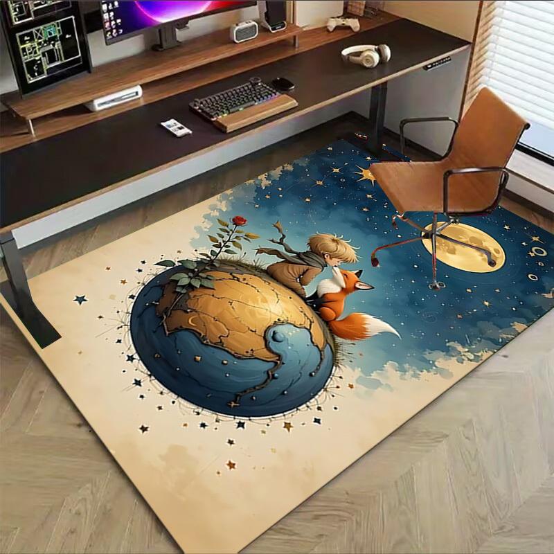1PC Boy Fox Extra Large Non Slip Floor carpet, Office, family, bedroom, Studio Large Area Rug Indoor Rugs