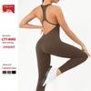 European & American High-Elastic Cutout Back Long-Sleeve Yoga Bodysuit 8065