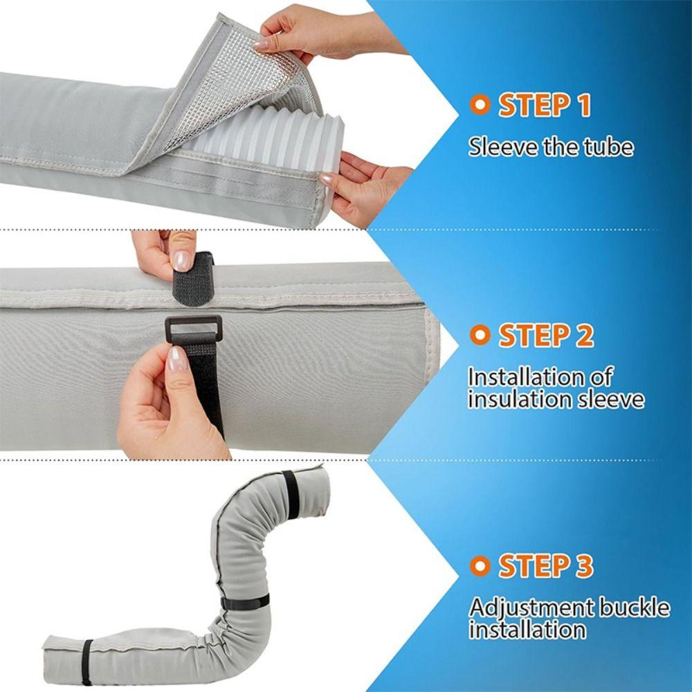 Insulated AC Insulated Hose Cover Reusable AC Duct Insulation Wrap Heat Retention