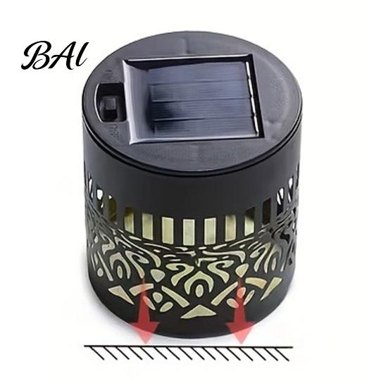 Outdoor Solar Fence Light Wall Light, 7 Color Changing Metal Lamp with Ambient Sconce Projection, Waterproof Garden for Yard Patio Column Decor Energy