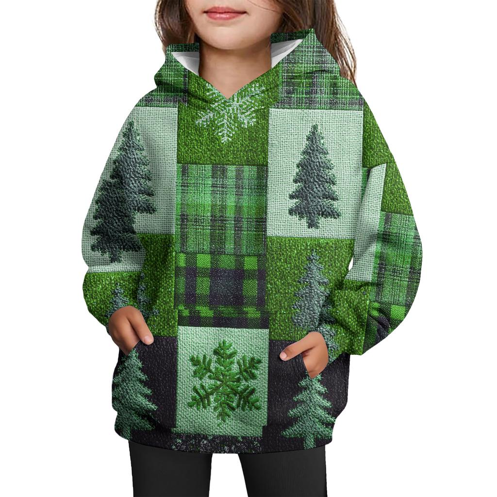 Girls' Hooded Tie-Dye Sweatshirt - Pullover Print Top