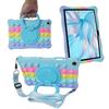 For Samsung Galaxy Tab A9 Case Pop Bubble PC + Cover Hand Grip Kickstand with Shoulder Strap