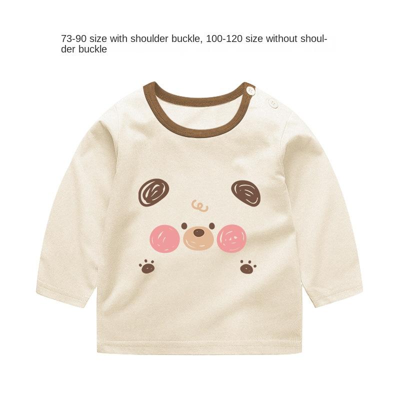 Baby Girl Autumn Long-sleeved T-shirt Baby Cotton Bottoming Shirt Girls Spring and Autumn Tops Small Children Fashionable Autumn Clothes
