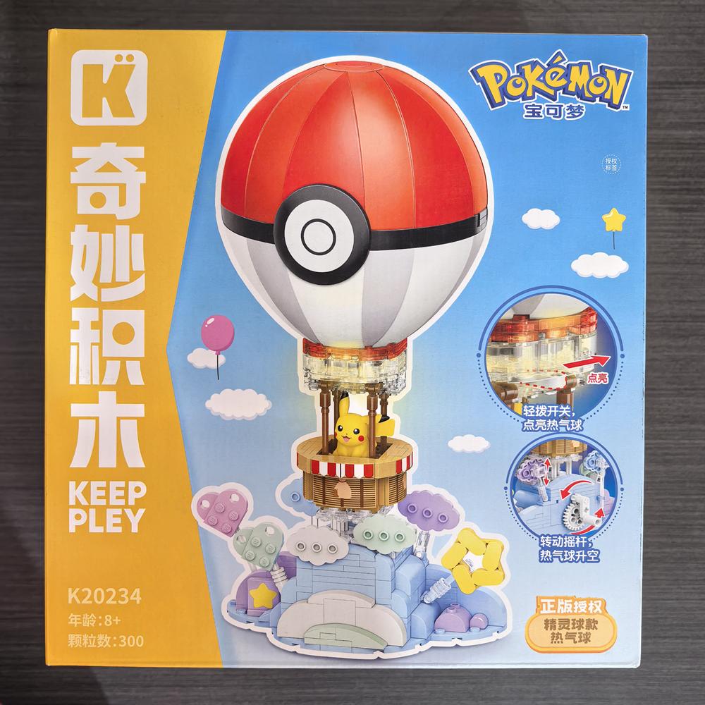 Keeppley Anime Cartoon Toys Pikachu Piplup Jigglypuff Air Balloon Building Block Assemble Model Kids Birthday Gift