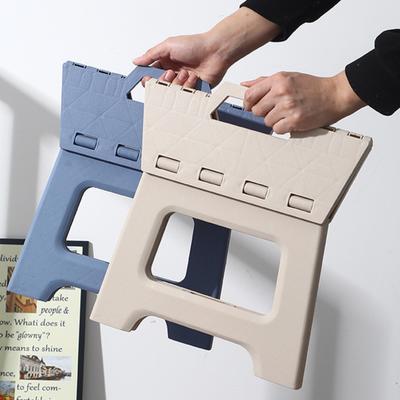 Folding Bench Multifunctional Footstool Portable Seat Cushion Foldable Step Stool with Safety Handle for Toddlers Seniors