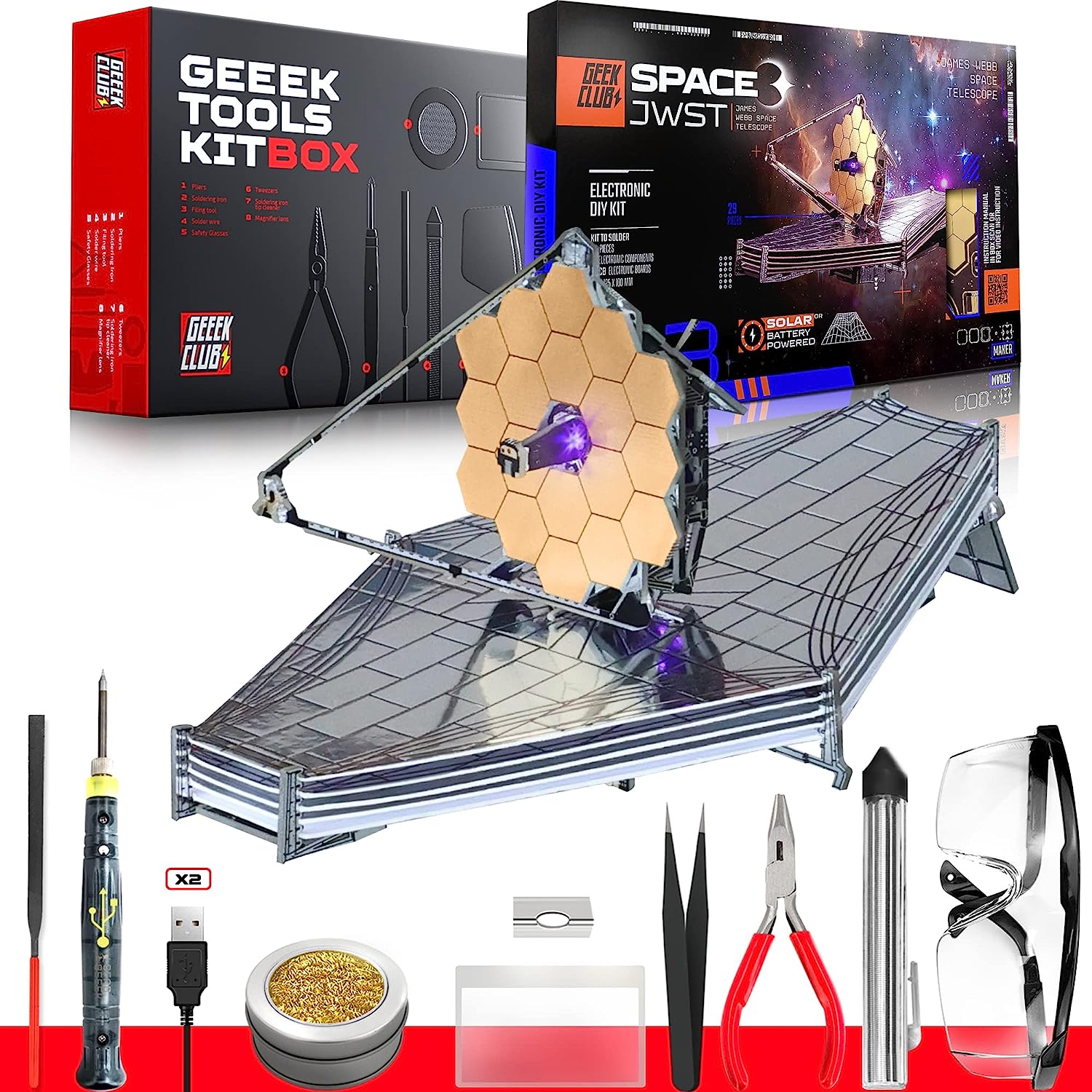 Geeek Club Space O DIY Engineering Kit James b Space Telescope