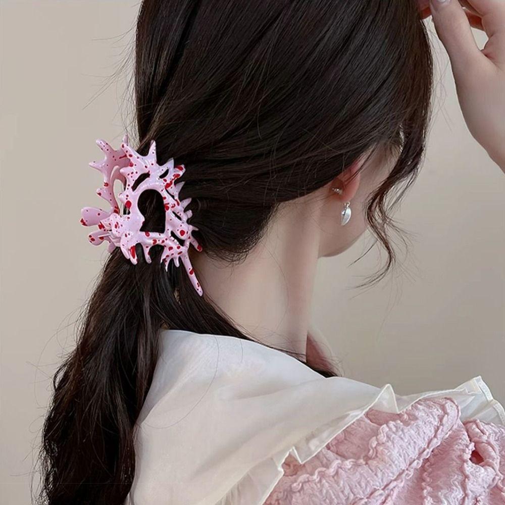 Acrylic Conch Hair Clip Geometric Hair Gripper Fashion Hair Claw Grasp  Daily
