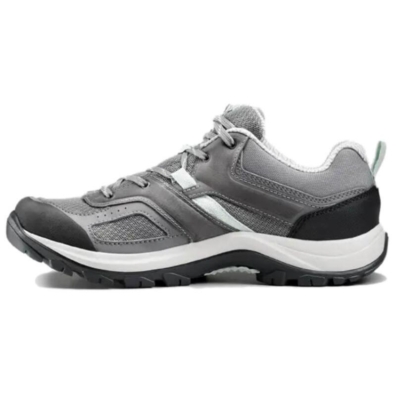 DECATHLON MH100 Mountain Hiking Shock-Absorbing Anti-Slip Abrasion Resistant Outdoor Functional Shoes Women's Grey-Green