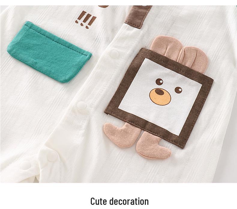 Unisex Baby Langarm Baumwoll-Strampler - Sommer Krabbel- & Hausanzug