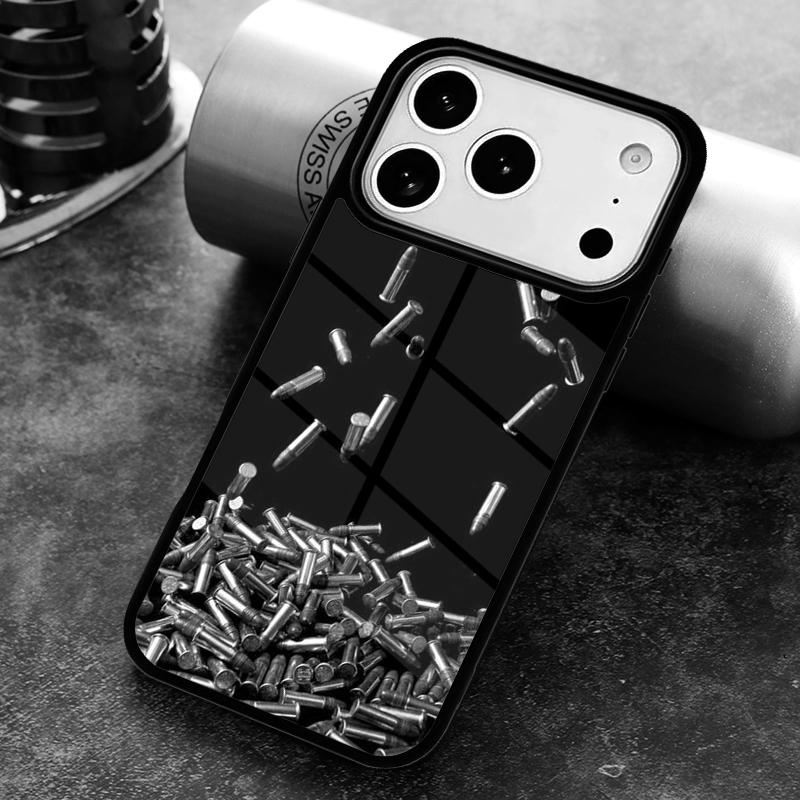 Military Gun Bullets Collage Phone Case for iPhone 17 16 15 Pro Max Air 14 13 12 11 Plus Shockproof Capa Cover