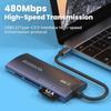 6IN 1 Multifunctional Card Reader USB High Speed Data Transfer Adapter Type C SD/TF/XD/CF/M2 Memory Reading For Cameras Computer