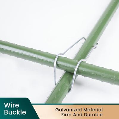 30Pcs Garden Pipe Support Steel Wire Clip For 11/16/20mm Pipe Shelf Frame DIY Connector Greenhouse Spring Wire Clip Fixing Clamp