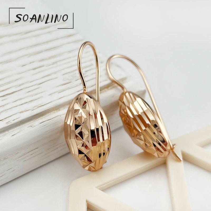 

Гладкие серьги SOANLINO, темперамент, личность, геометрический узор в виде рыбьей чешуи