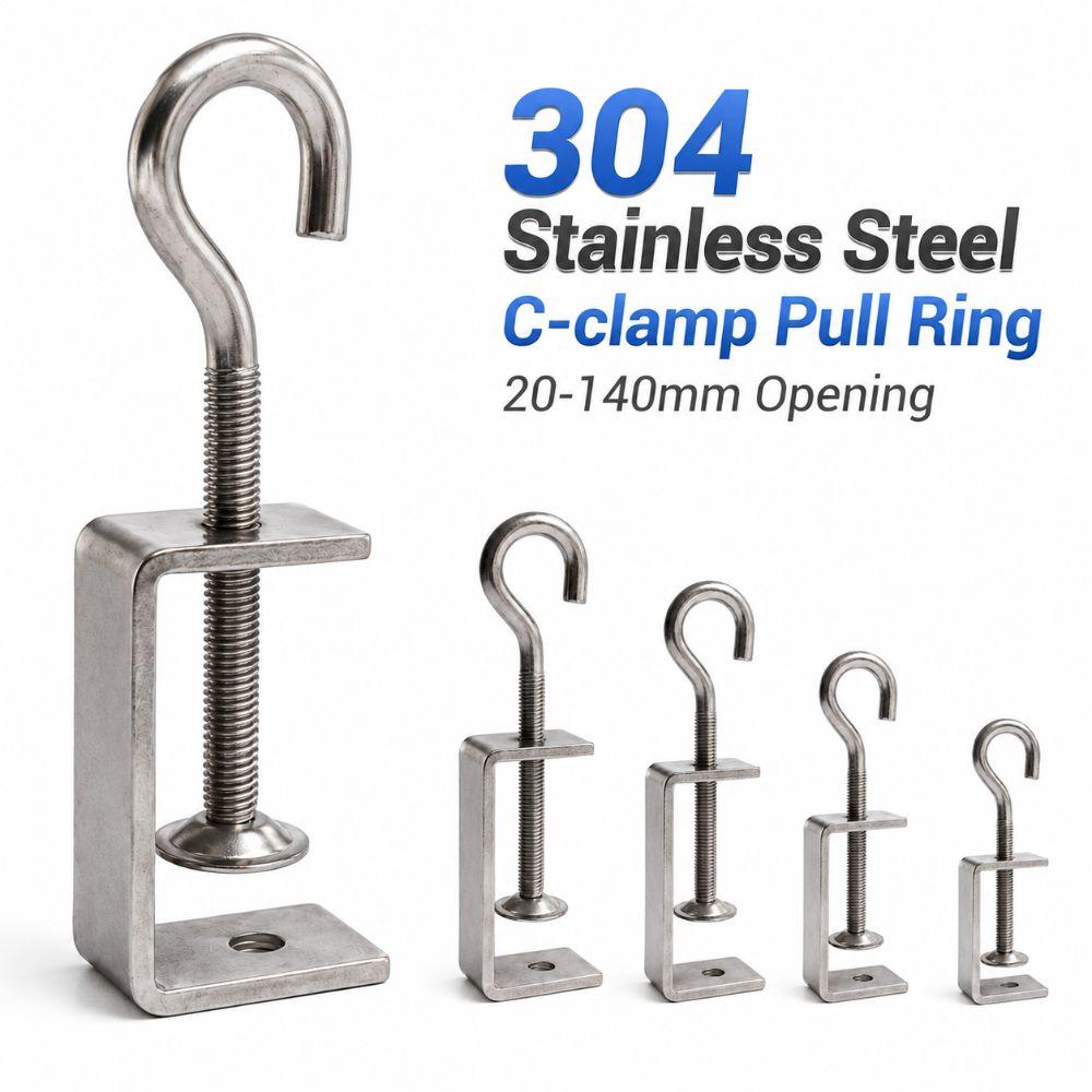 Pull Ring C-clamp Adjustable Fixed Holder Clip High Quality Square Clamp Hardware Fasteners