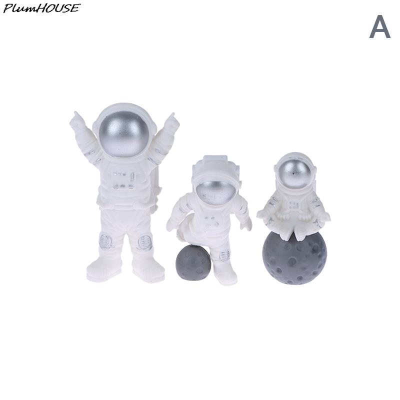 3/4Pcs Astronaut Figure Statue Figurine Spaceman Sculpture Educational Toy Desktop Home Decor Astronaut Model For Kids Gift